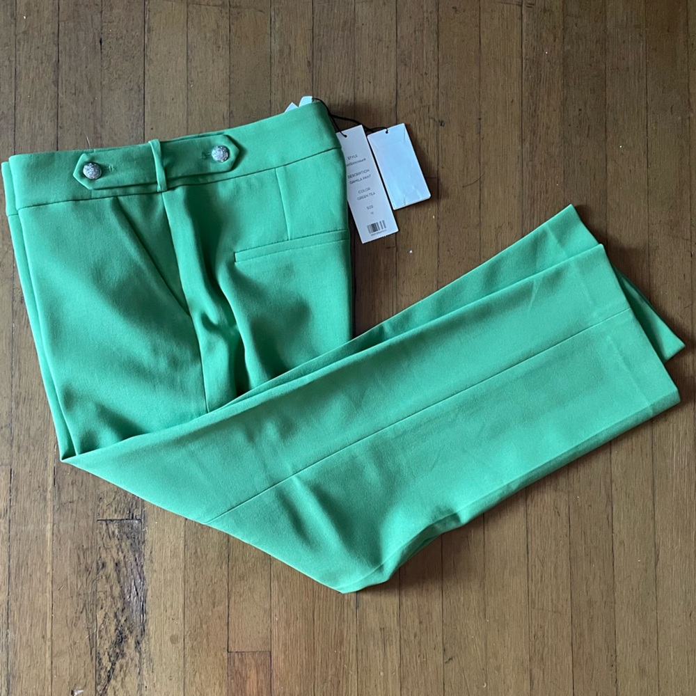NWT VERONICA BEARD Green Tea Gamila Pants - Picture 3 of 7